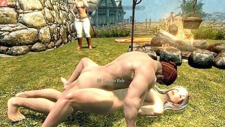 Sexual Adventures Of A Long-haired Blonde In The World Of Skyrim