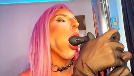 Seductive Trans Queen Gabrielle Stretching Her Ass And Throat Solo 60 Fps