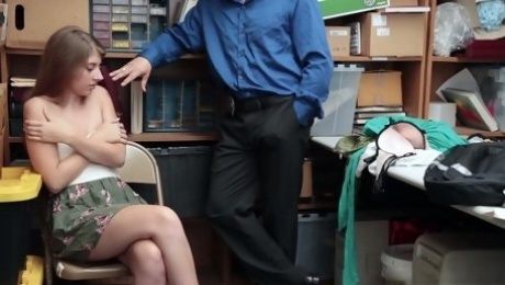 Fresh 18 yo chick Alyce Anderson gets punished by cop in the police station