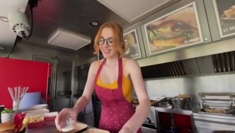 Video  Beautiful busty doll Scarlett Jones gets fucked in the kitchen